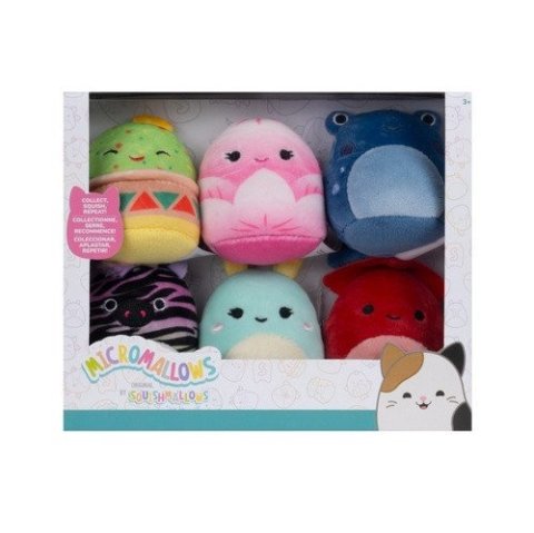 neuveden: Squishmallows Micromallows 6Pack - Oliheň, Mol, Guacamole, Zebra, Lotos, Ro