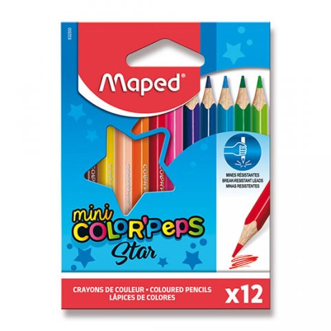 neuveden: Maped - Pastelky trojhranné Color´ Peps MINI 12 ks