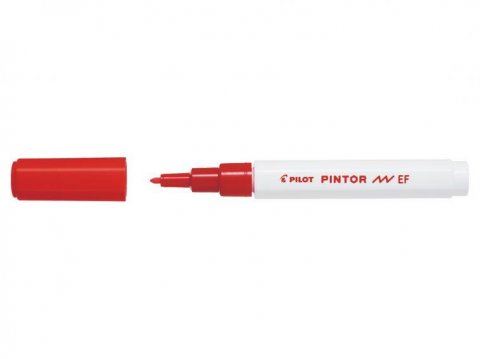 neuveden: PILOT Pintor Extra Fine akrylový popisovač 0,5-0,7mm - červený