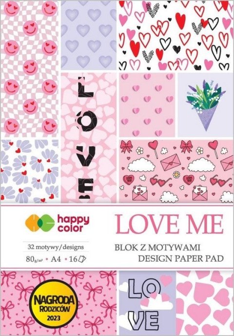 -: Blok papírů A4 - LOVE ME