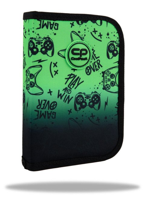: Penál 1 zip Clipper Game Over Gradient Green - prázdný