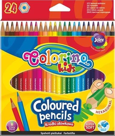 neuveden: Colorino Pastelky šestihranné 24 barev