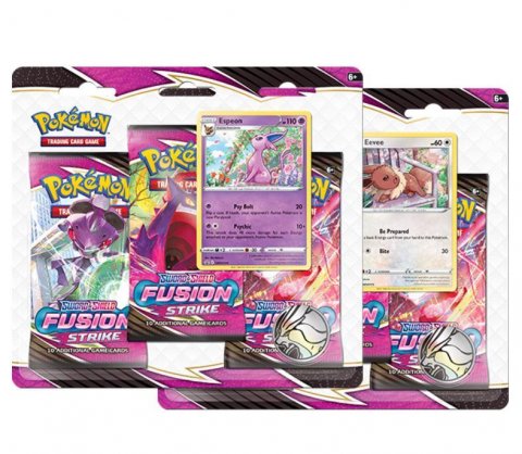 neuveden: Pokémon TCG: Sword and Shield 08 Fusion Strike - 3 Blister Booster