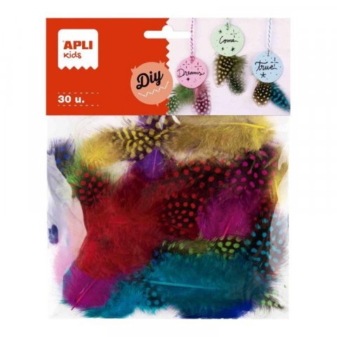 neuveden: Apli dekorační peříčka 30 ks - mix velikostí a barev