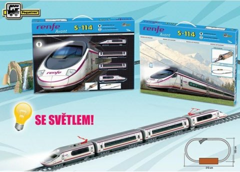 neuveden: Vysokorychlostní vlak Renfe Avant S-114 s horským tunelem
