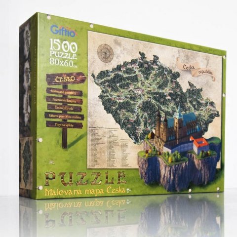 neuveden: Puzzle mapa Česka 1500 dílků