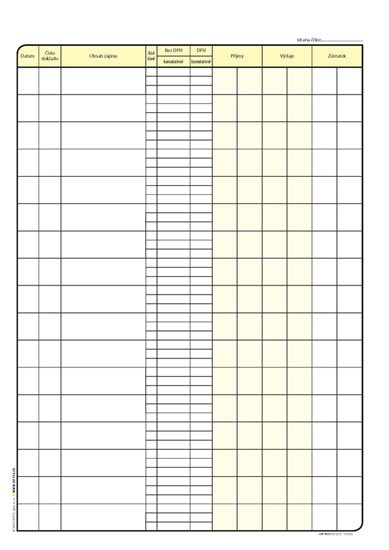 neuveden: Pokladní kniha, A4, 48 listů
