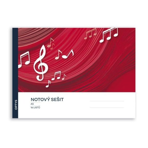 neuveden: Školní sešit notový, 16 listů