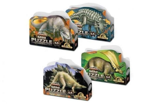 neuveden: Puzzle Mini 54 - Prehistoric (4 druhy)