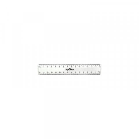 neuveden: Spoko pravítko 15 cm - transparentní