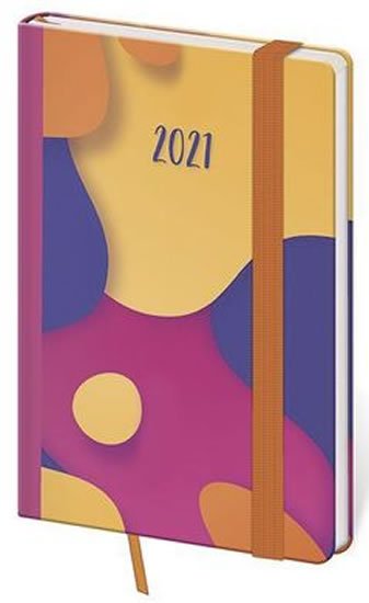 neuveden: Diář 2021: Vario Bubles, kapesní týdenní, 90x140, s gumičkou