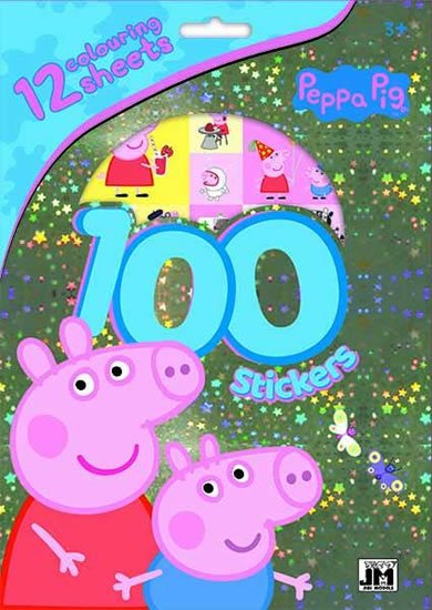 neuveden: Prasátko Peppa - 100 samolepek s omal. listy