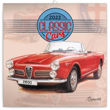 neuveden: Kalendář 2022 poznámkový: Classic Cars – Václav Zapadlík, 30 × 30 cm