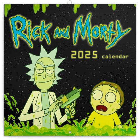 neuveden: Kalendář 2025 poznámkový: Rick a Morty, 30 × 30 cm
