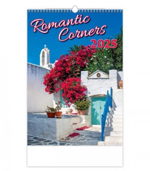 neuveden: Kalendář nástěnný 2025 - Romantic Corners