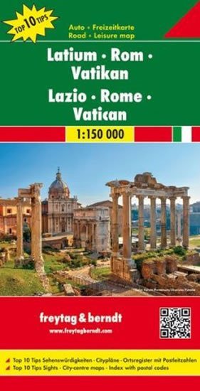 neuveden: AK 0626 Lazio, Řím, Vatikán 1:150 000 / automapa