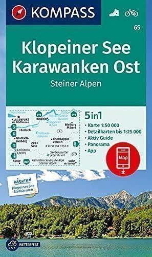 neuveden: Klopeiner See, Karawanken East, Steiner Alps 1:50 000 / turistická mapa KOM