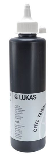 neuveden: LUKAS akrylová barva TERZIA - Ivory black 500 ml