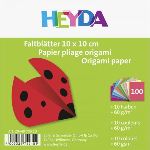 neuveden: HEYDA Papíry na origami 10 x 10 cm ( 100 ks ) neuveden: HEYDA Papíry na origami 10 x 10 cm ( 100 ks )