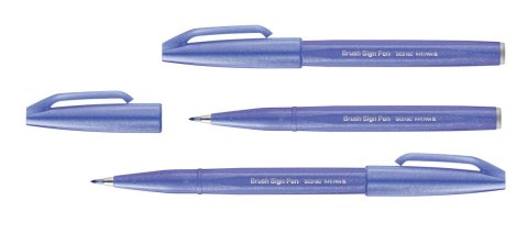 neuveden: Popisovač Pentel Brush Sign Pen - modrofialový