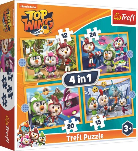 neuveden: Trefl Puzzle Top Wing - Akademie 4v1 (12,15,20,24 dílků)