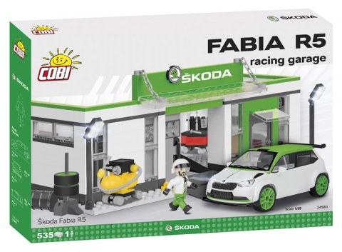 neuveden: Stavebnice COBI - Škoda Fabia R5 - Racing garáž, 535 k, 1 f