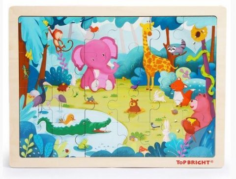 neuveden: Puzzle Divoká zvířata, dřevěné
