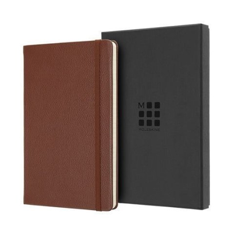 neuveden: Moleskine: Zápisník kožený tvrdý linkovaný hnědý L