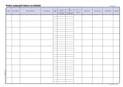 neuveden: Kniha vydaných faktur, A4, 32 listů