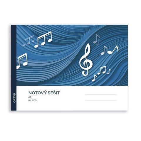 neuveden: Školní sešit notový, 8 listů