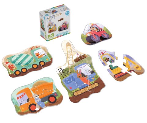 neuveden: KukiKuk Véééliké puzzle Stavební stroje