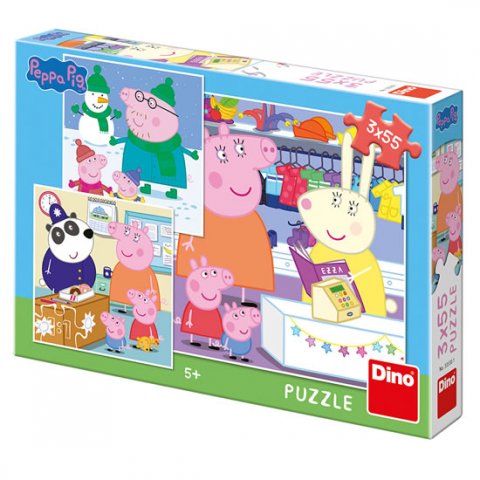 neuveden: Peppa Pig - Veselé odpoledne: puzzle 3x55 dílků