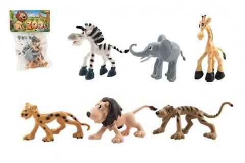 neuveden: Zvířátka veselá safari ZOO plast 9-10cm 6ks v sáčku neuveden: Zvířátka veselá safari ZOO plast 9-10cm 6ks v sáčku
