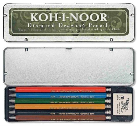 neuveden: Koh-i-noor tužky mechanické (Versatil) souprava 6 ks v plechové krabičce