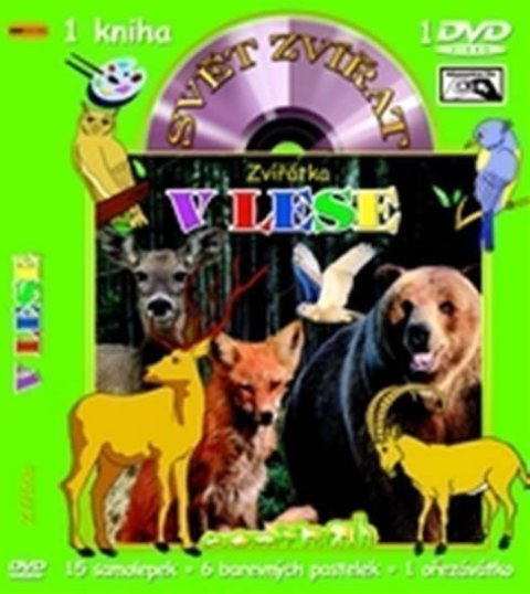 neuveden: Svět zvířat - Zvířátka v lese (kniha omalovánek s DVD)
