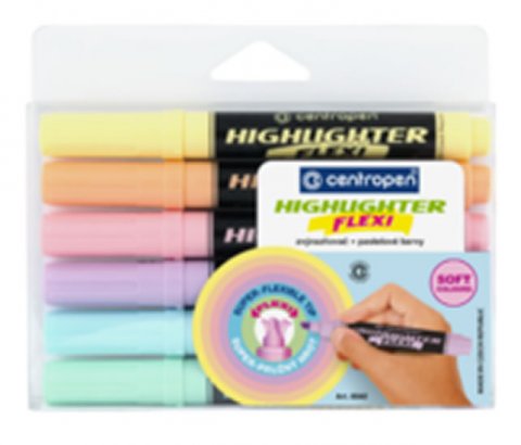 neuveden: Centropen Zvýrazňovač 8542 flexi soft (6 ks) neuveden: Centropen Zvýrazňovač 8542 flexi soft (6 ks)