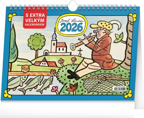 neuveden: Kalendář 2026 stolní: Josef Lada s extra velkým kalendáriem, 30 x 21 cm neuveden: Kalendář 2026 stolní: Josef Lada s extra velkým kalendáriem, 30 x 21 cm