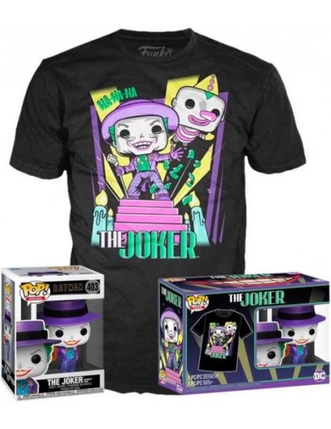 neuveden: Funko POP & Tee: Joker w/Speaker - velikost trička L