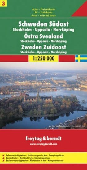 neuveden: AK 0669 Švédsko 3. JV-Stockholm Uppsala 1:25 000