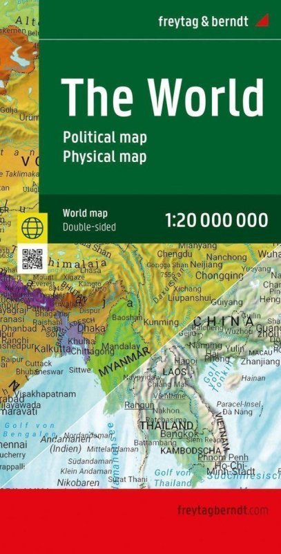 neuveden: Mapa světa 1:20.000.000 / politická, fyzická (mezinárodní verze)