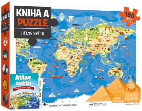 neuveden: Kniha a puzzle Atlas světa