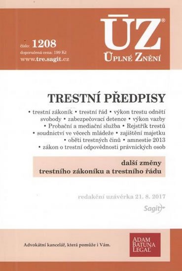kolektiv autorů: ÚZ 1208 Trestní předpisy
