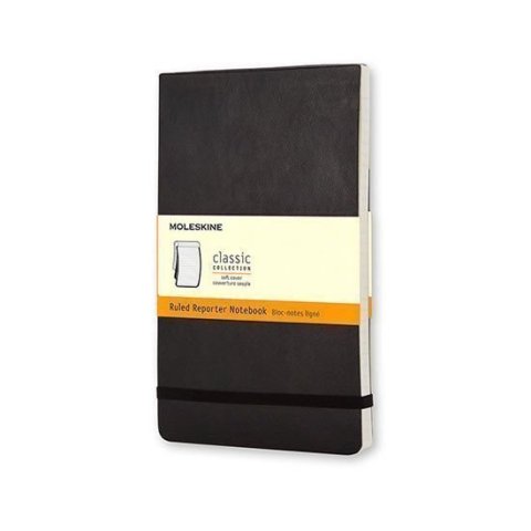 neuveden: Moleskine Reportér černý L, linkovaný, měkký