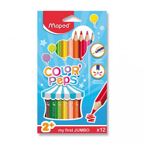 neuveden: Maped - Pastelky trojhranné JUMBO Color´ Peps 12 ks