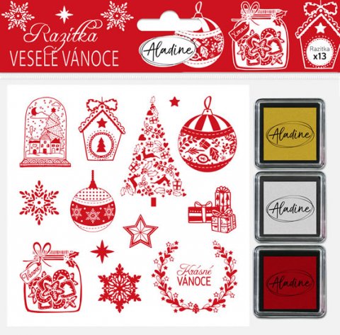 neuveden: Razítka Stampo Noël - Veselé Vánoce CZ
