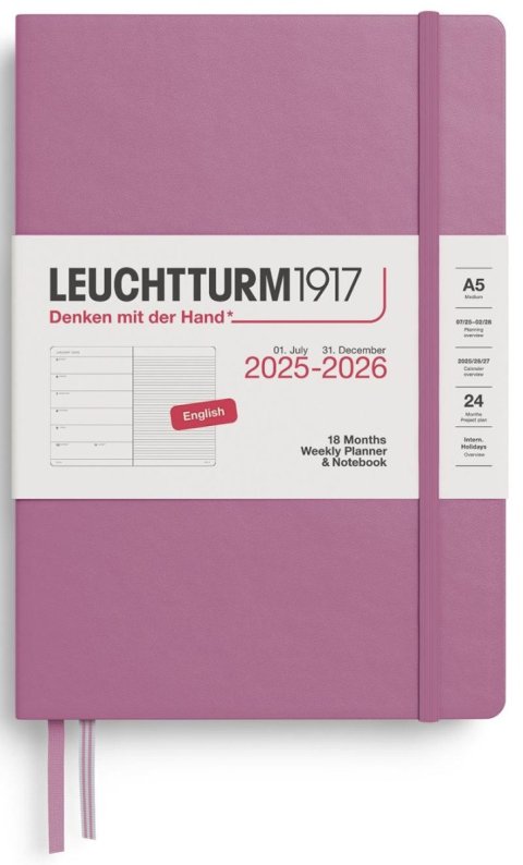 neuveden: Weekly Planner & Notebook 2026 Medium (A5) 18 Months Dusty Rose neuveden: Weekly Planner & Notebook 2026 Medium (A5) 18 Months Dusty Rose