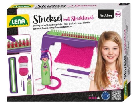 neuveden: Pletací stůl s vlnou a doplňky