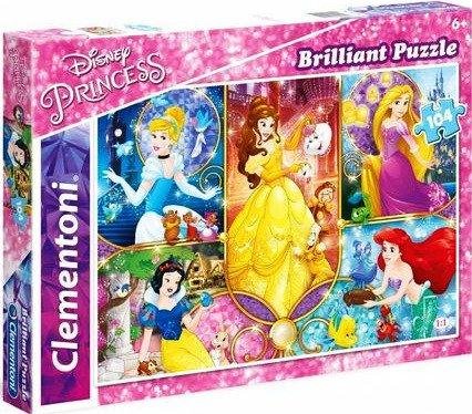 neuveden: Clementoni Puzzle Briliant - Princezny 104 dílků