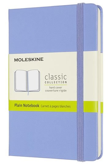 neuveden: Zápisník Moleskine - tvrdé desky, S, čistý - nebesky modrý