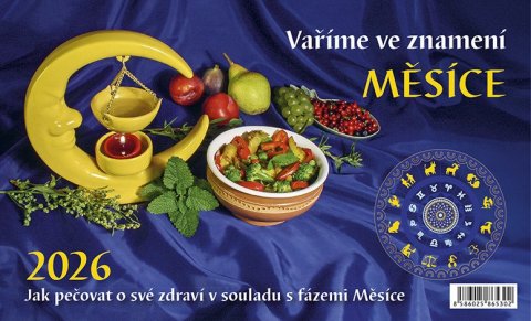 neuveden: Kalendář 2026 Vaříme ve znamení měsíce, stolní, 23 x 14 cm